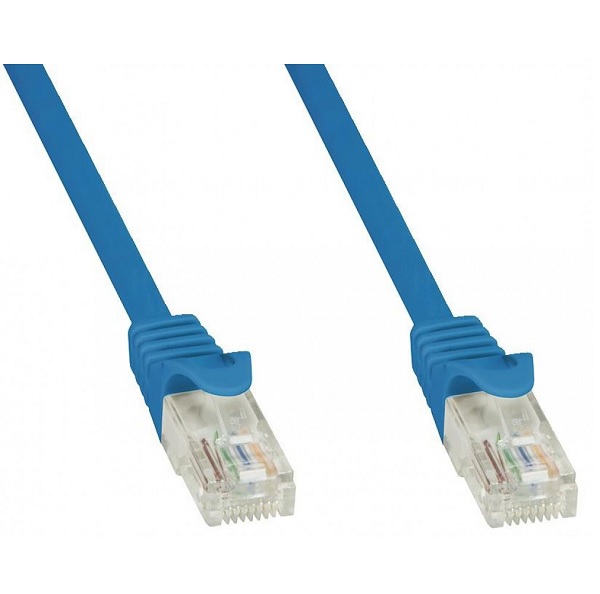 Cavo di rete Patch in CCA Cat.6E Blu UTP 3m